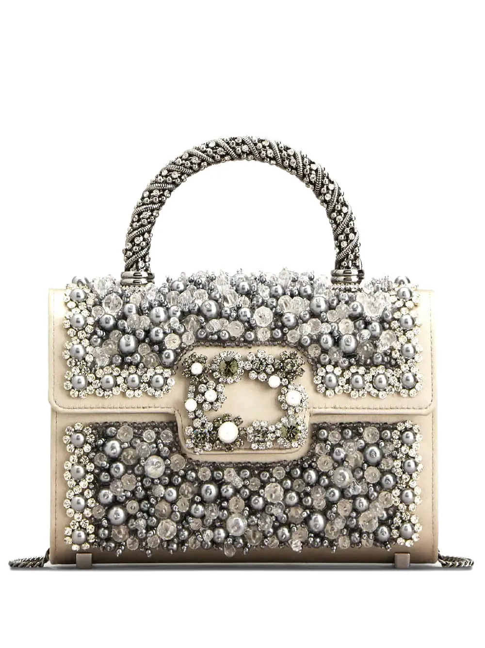 Мини-сумка с верхней ручкой и украшением Jewel Efflorescence Roger Vivier, нейтральный
Мини-сумка с верхней ручкой и украшением Jewel Efflorescence Roger Vivier, нейтральный