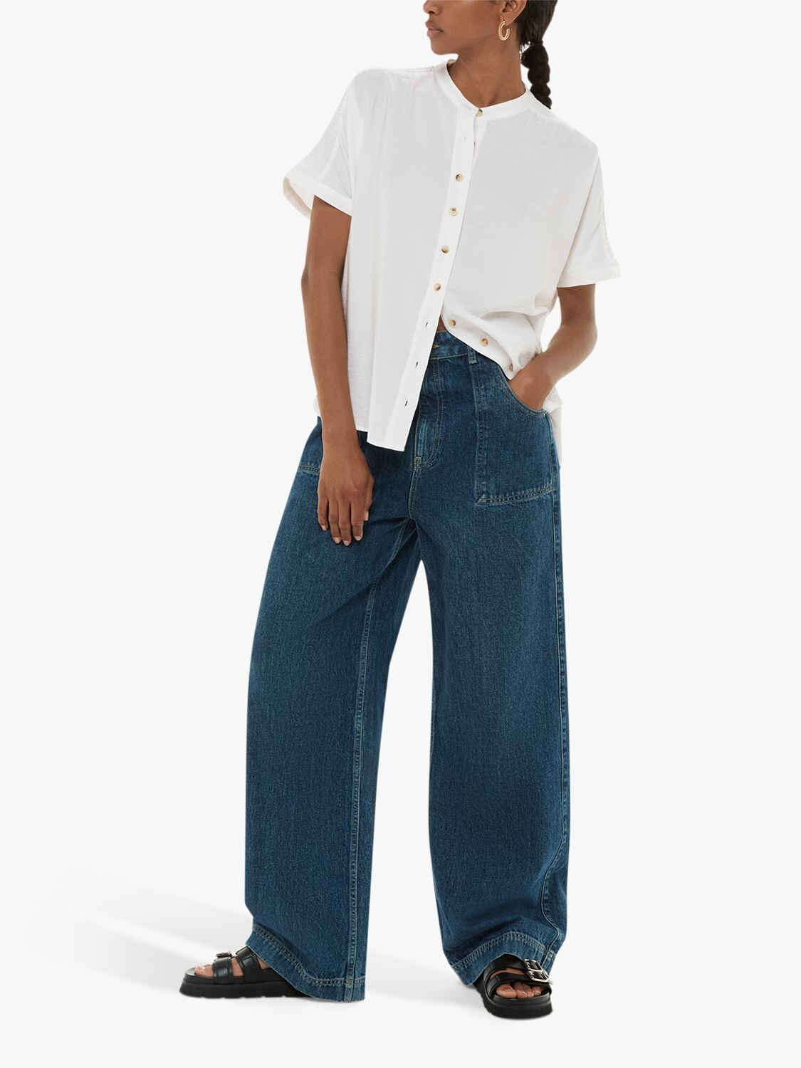 Блузка с присборенными рукавами Whistles Maisie, белая
Блузка с присборенными рукавами Whistles Maisie, белая