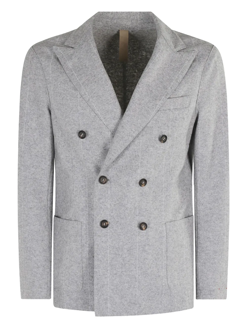 Двубортный пиджак в тонкую полоску Eleventy, серый
Двубортный пиджак в тонкую полоску Eleventy, серый