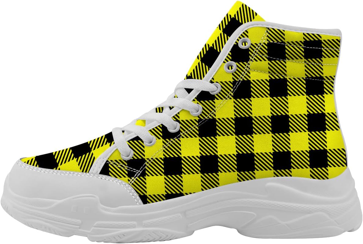 Высокие кеды в клетку для женщин и мужчин, кроссовки на платформе с шнуровкой, подарки для друзей Generic, белый/черный/желтый
Высокие кеды в клетку для женщин и мужчин, кроссовки на платформе с шнуровкой, подарки для друзей Generic, белый/черный/желтый