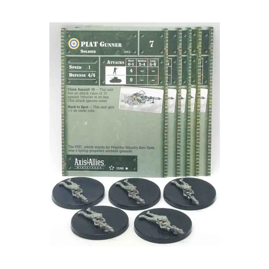 ПИАТ-наводчик (С) x5, Axis & Allies - Collectible Miniatures Game - Set #2 Singles
ПИАТ-наводчик (С) x5, Axis & Allies - Collectible Miniatures Game - Set #2 Singles