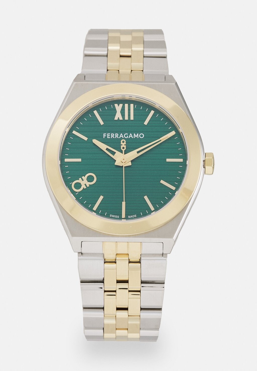 Часы VEGA NEW PAIR FERRAGAMO, цвет gold-coloured/green/silver-coloured
Часы VEGA NEW PAIR FERRAGAMO, цвет gold-coloured/green/silver-coloured