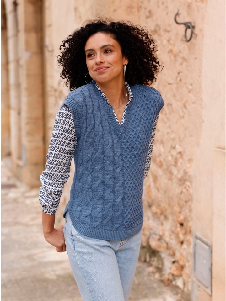 Жилет-свитер дымчато-синего цвета WITT WEIDEN
Жилет-свитер дымчато-синего цвета WITT WEIDEN