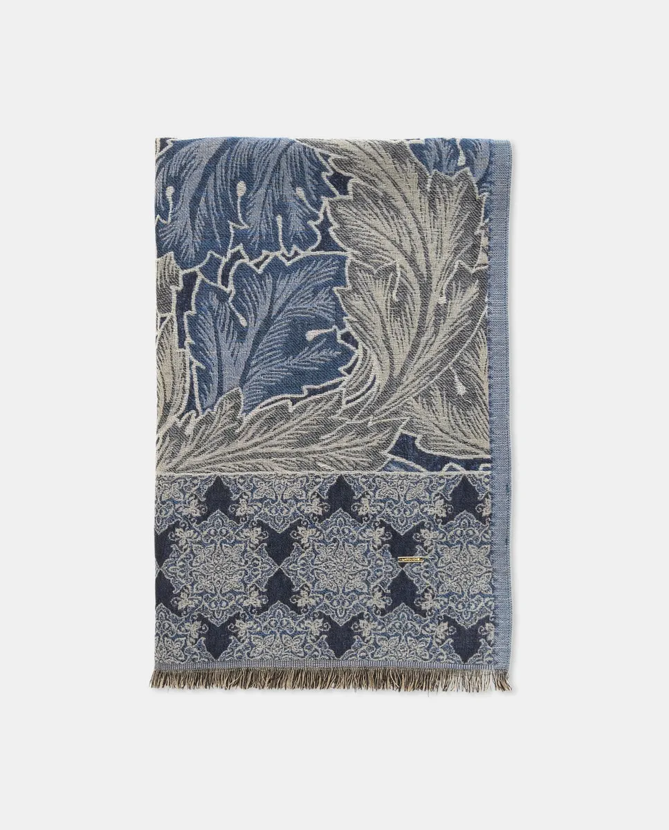 Шарф с жаккардовым узором в виде листьев Latouche, синий
Шарф с жаккардовым узором в виде листьев Latouche, синий