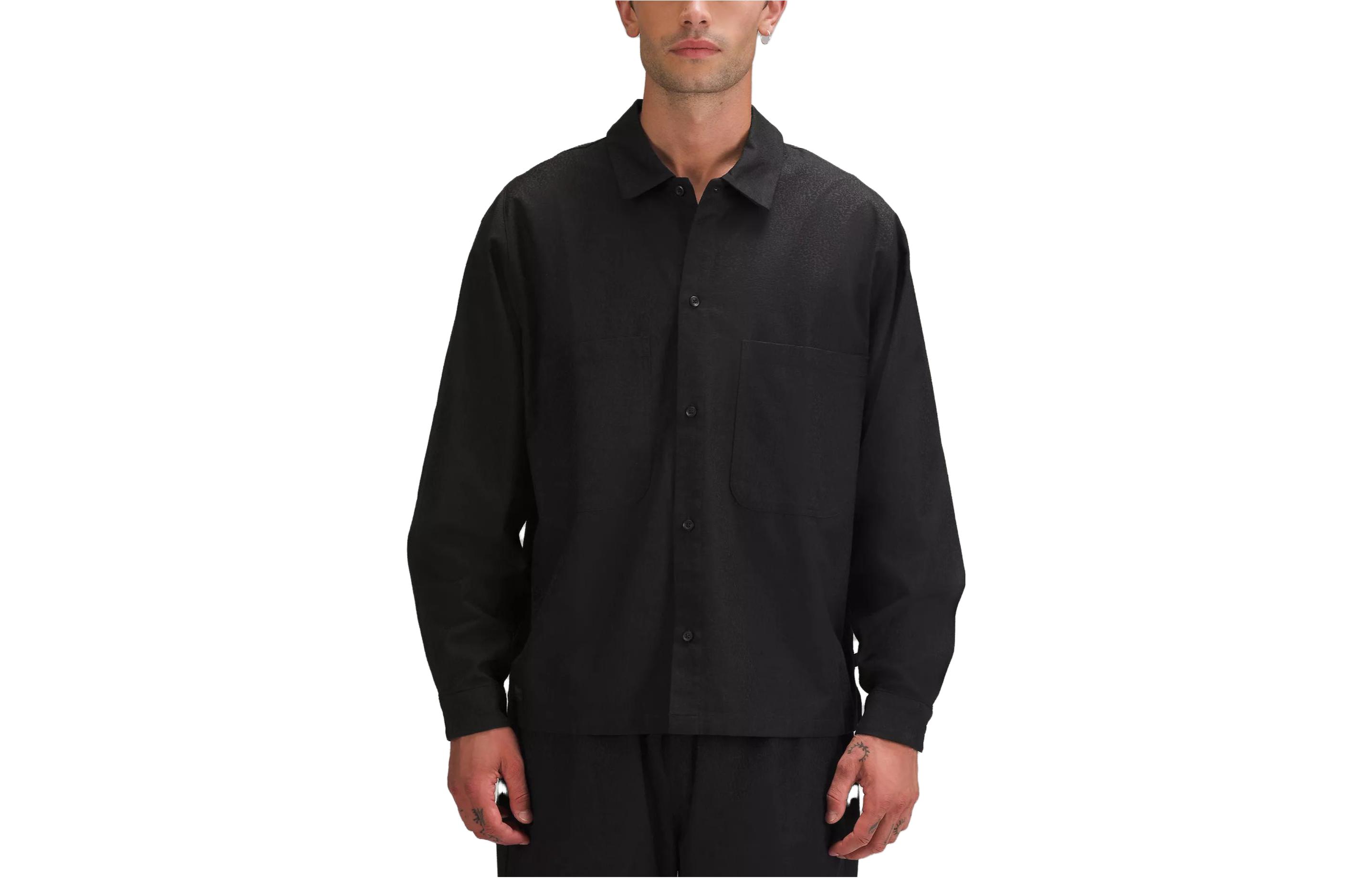 Лабораторная жаккардовая рубашка на пуговицах мужская Lululemon, черный
Лабораторная жаккардовая рубашка на пуговицах мужская Lululemon, черный