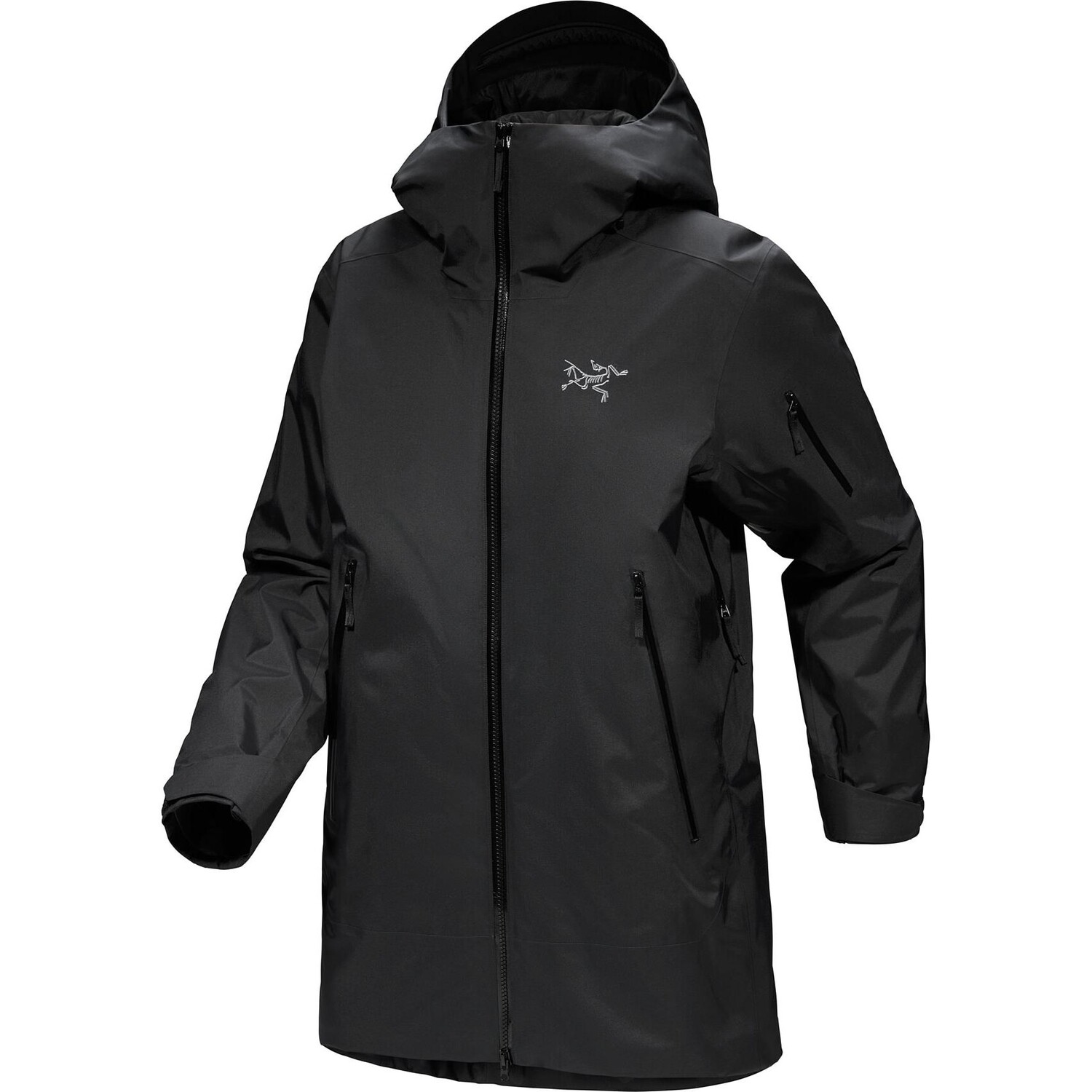 Куртка женская Arcteryx на молнии, черный 
Куртка женская Arcteryx на молнии, черный