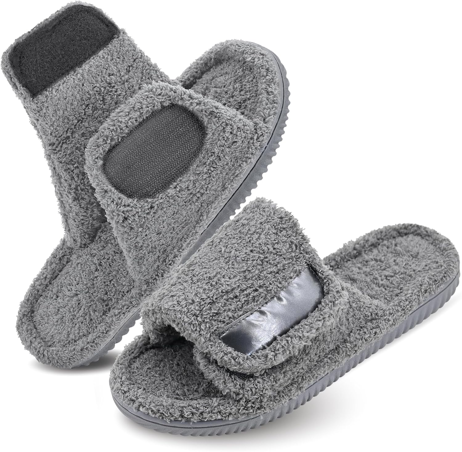 Мужские регулируемые домашние тапочки Panda Bros с открытым носком, мягкие, дышащие, для дома и улицы, с вставкой из память-пены, серый
Мужские регулируемые домашние тапочки Panda Bros с открытым носком, мягкие, дышащие, для дома и улицы, с вставкой из память-пены, серый