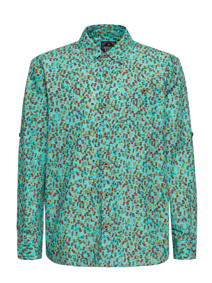 Рубашка King Kerosin Langarmhemd Tiki, мятный
Рубашка King Kerosin Langarmhemd Tiki, мятный