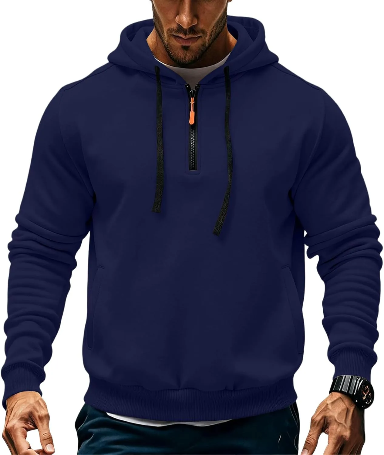 Толстовка с капюшоном Quarter Zip Pullover для мужчин Big and Tall, флисовая, с карманом lcyhony
Толстовка с капюшоном Quarter Zip Pullover для мужчин Big and Tall, флисовая, с карманом lcyhony