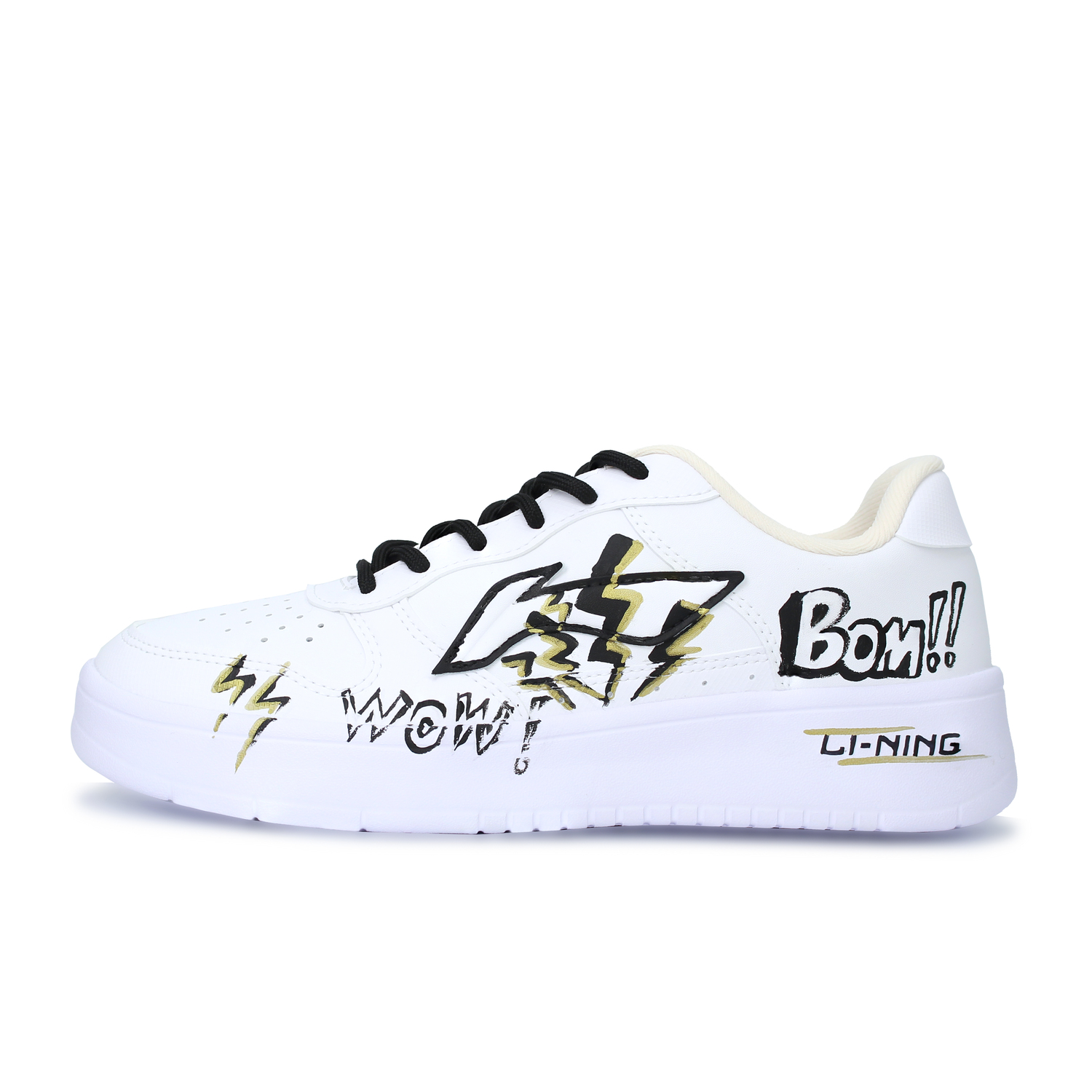 LINING Лининг Понтон Боутс устойчивые к истиранию, легкие и дышащие лоу-топ скейтбордские кроссовки унисекс белый черный золотой, цвет White Black Gold
LINING Лининг Понтон Боутс устойчивые к истиранию, легкие и дышащие лоу-топ скейтбордские кроссовки унисекс белый черный золотой, цвет White Black Gold