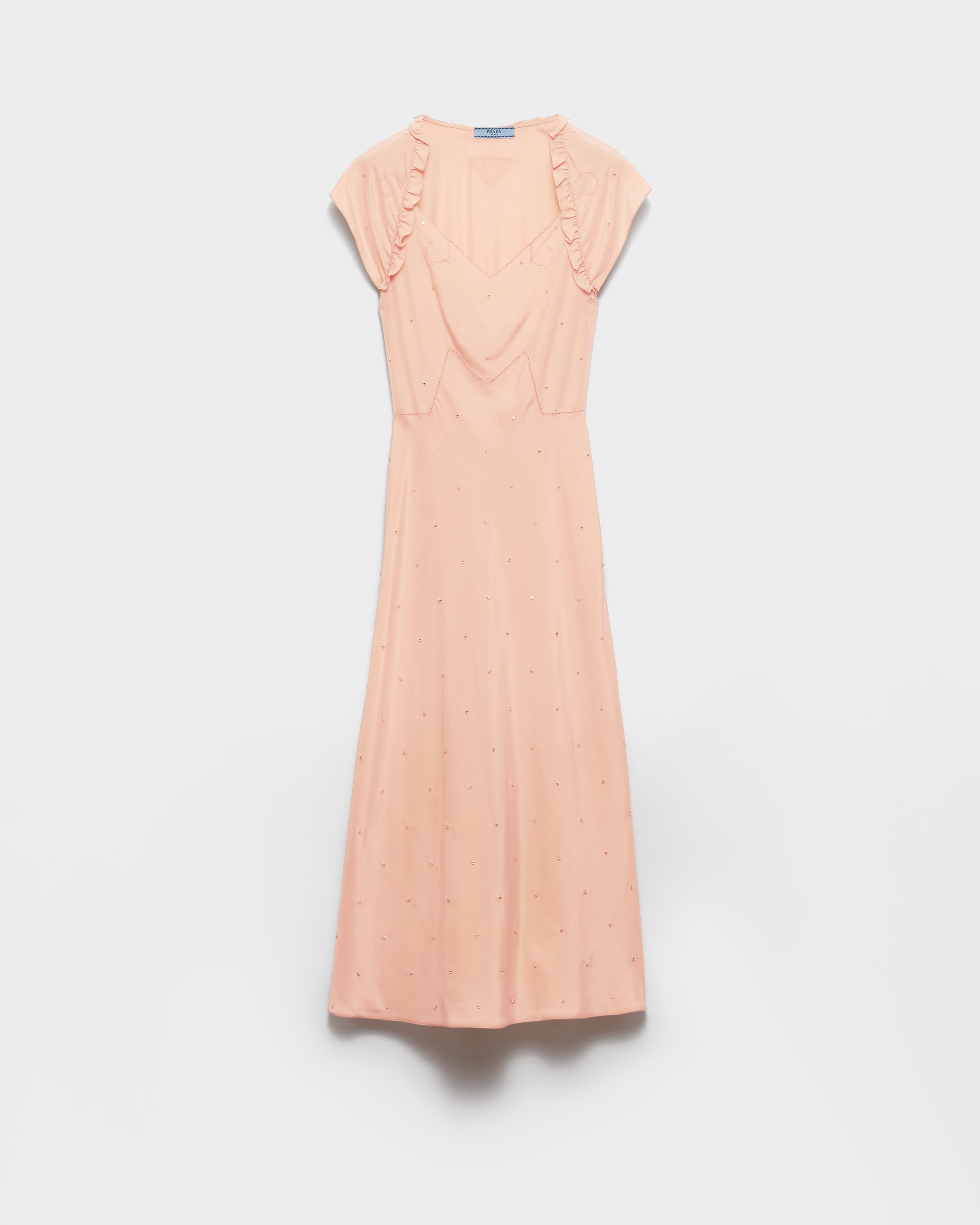 Платье из шелка хабутай с вышивкой в винтажном стиле Prada, бежевый
Платье из шелка хабутай с вышивкой в винтажном стиле Prada, бежевый