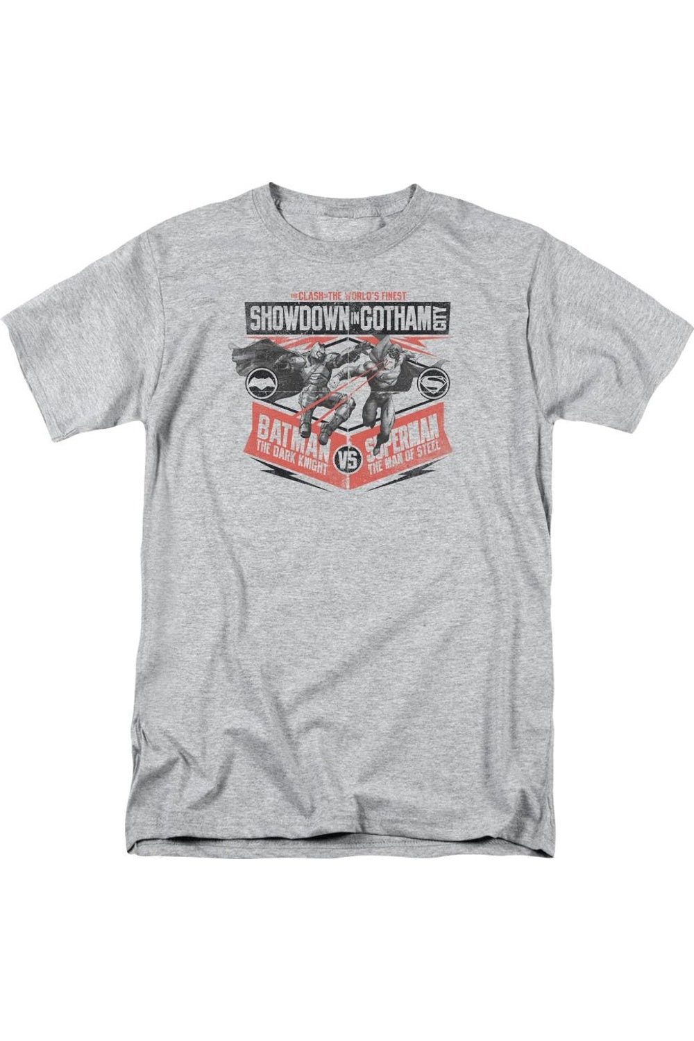 Футболка с коротким рукавом для взрослых «Бэтмен против Супермена» в Готэме Gildan, цвет athletic heather
Футболка с коротким рукавом для взрослых «Бэтмен против Супермена» в Готэме Gildan, цвет athletic heather