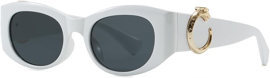 Роскошные солнцезащитные очки «кошачий глаз» для женщин, крупная оправа с золотистой пряжкой в виде конской уздечки, тонированные линзы с защитой от УФ-излучения ENSARJOE, White/Grey
Роскошные солнцезащитные очки «кошачий глаз» для женщин, крупная оправа с золотистой пряжкой в виде конской уздечки, тонированные линзы с защитой от УФ-излучения ENSARJOE, White/Grey