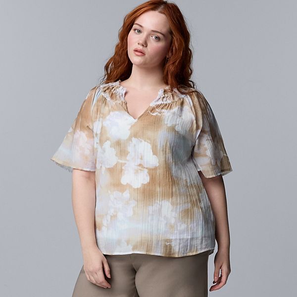 Блузка с рукавами-фонариками Plus size Simply Vera Vera Wang, Tan Multi Floral
Блузка с рукавами-фонариками Plus size Simply Vera Vera Wang, Tan Multi Floral