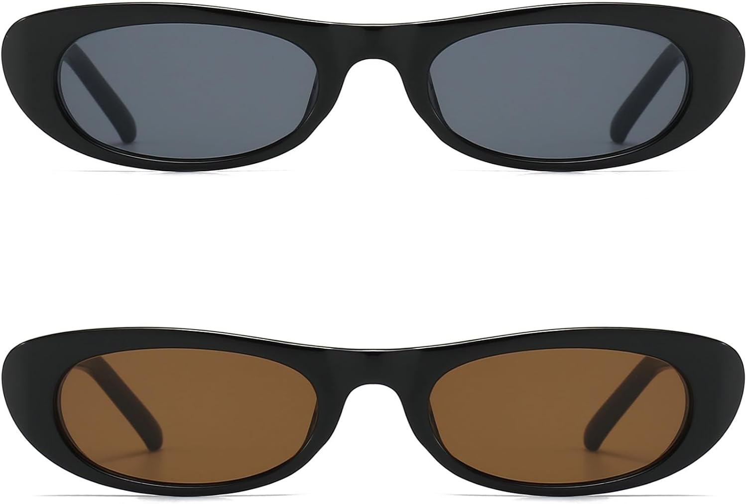 Удлинённые узкие солнцезащитные очки «кошачий глаз» для женщин, ретро-очки в стиле 90-х, овальные солнцезащитные очки, модные маленькие чёрные очки BRMHDY, 2 Pack (Black/Grey+black/Brown)
Удлинённые узкие солнцезащитные очки «кошачий глаз» для женщин, ретро-очки в стиле 90-х, овальные солнцезащитные очки, модные маленькие чёрные очки BRMHDY, 2 Pack (Black/Grey+black/Brown)