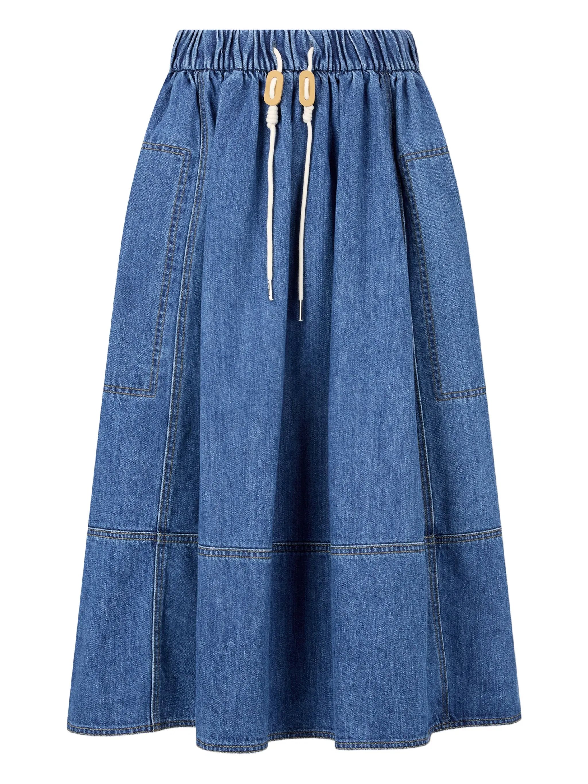 Джинсовая юбка миди с кулиской Tomboy, синий
Джинсовая юбка миди с кулиской Tomboy, синий