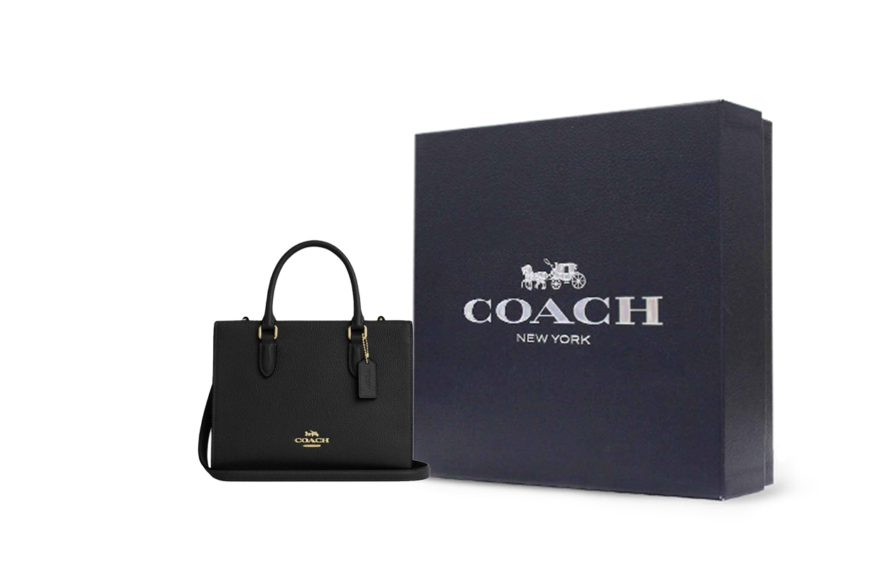 COACH Сумка тоут из галечной кожи Мэгги 
COACH Сумка тоут из галечной кожи Мэгги