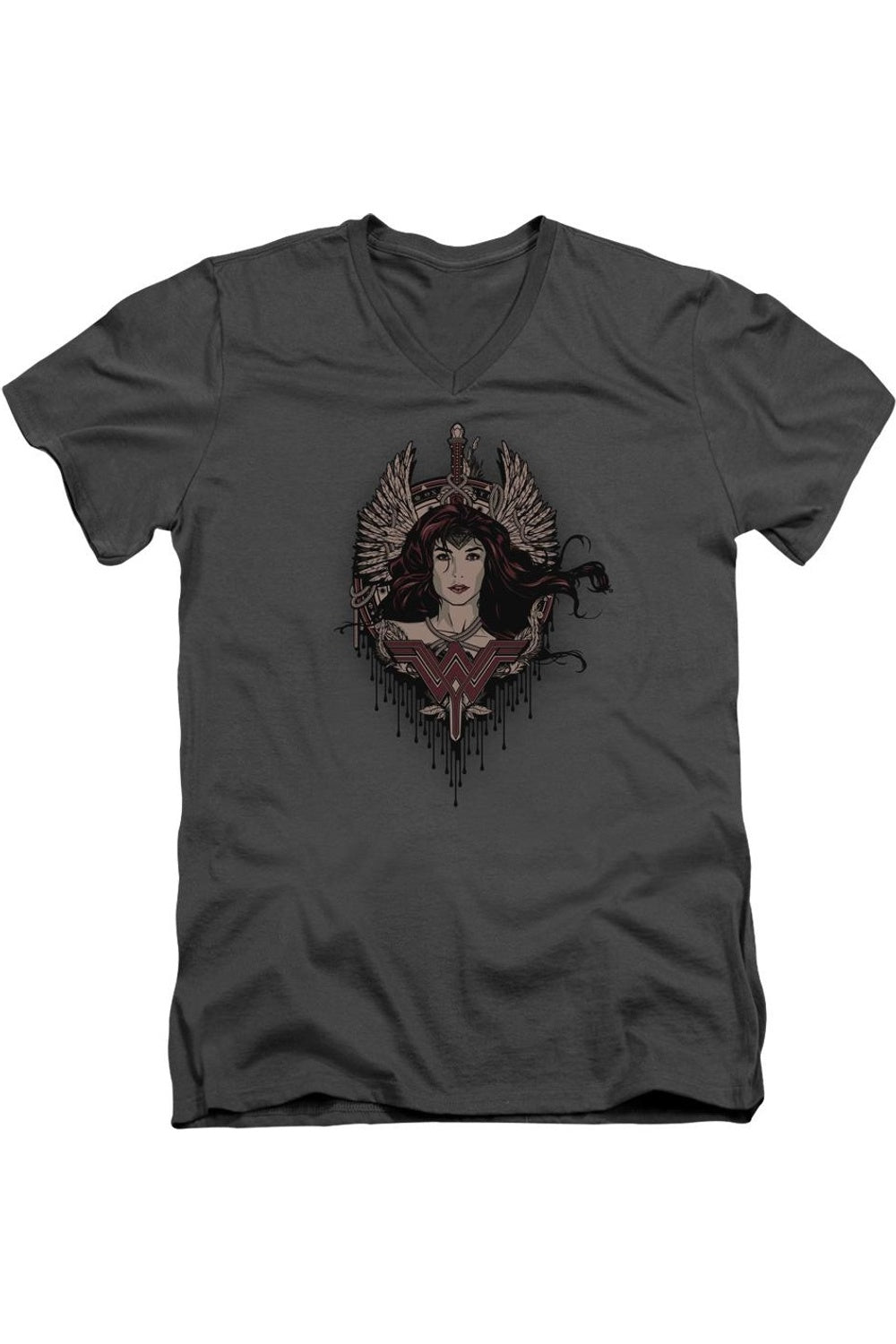 Футболка из хлопка премиум-класса с коротким рукавом и V-образным вырезом для взрослых «Бэтмен против Супермена» с крылатой богиней Gildan, цвет charcoal
Футболка из хлопка премиум-класса с коротким рукавом и V-образным вырезом для взрослых «Бэтмен против Супермена» с крылатой богиней Gildan, цвет charcoal