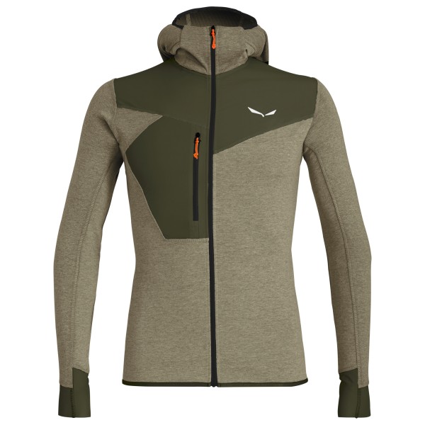 Футболка Puez 2 сухая с капюшоном и застежкой-молнией на всю длину - флисовая куртка Salewa, зеленый 
Футболка Puez 2 сухая с капюшоном и застежкой-молнией на всю длину - флисовая куртка Salewa, зеленый