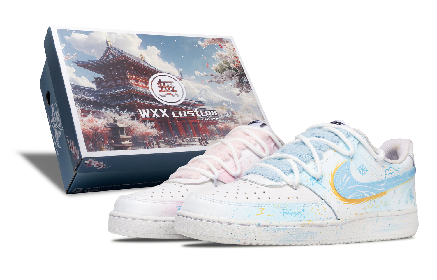 Nike Court Vision 1 Cushioning, Wear Resistant Low top Skateboard Shoes Men's Blue Pink
Nike Court Vision 1 Cushioning, Wear Resistant Low top Skateboard Shoes Men's Blue Pink