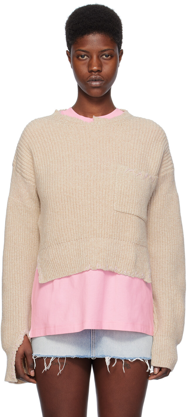 Бежевый свитер-мулине Marni
Бежевый свитер-мулине Marni