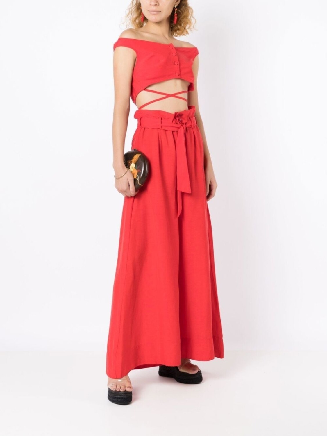 Amir Slama брюки палаццо с присборенной талией, оранжевый
Amir Slama брюки палаццо с присборенной талией, оранжевый