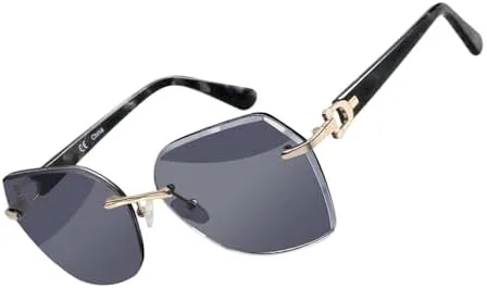 Модные женские солнцезащитные очки без оправы с геометрическим узором, градиентными линзами с алмазной огранкой и защитой от УФ-излучения MTZJH, 003 Grey
Модные женские солнцезащитные очки без оправы с геометрическим узором, градиентными линзами с алмазной огранкой и защитой от УФ-излучения MTZJH, 003 Grey