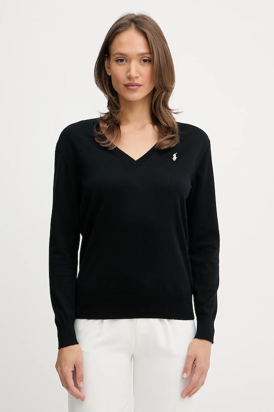 Хлопковый свитер Polo Ralph Lauren, черный
Хлопковый свитер Polo Ralph Lauren, черный