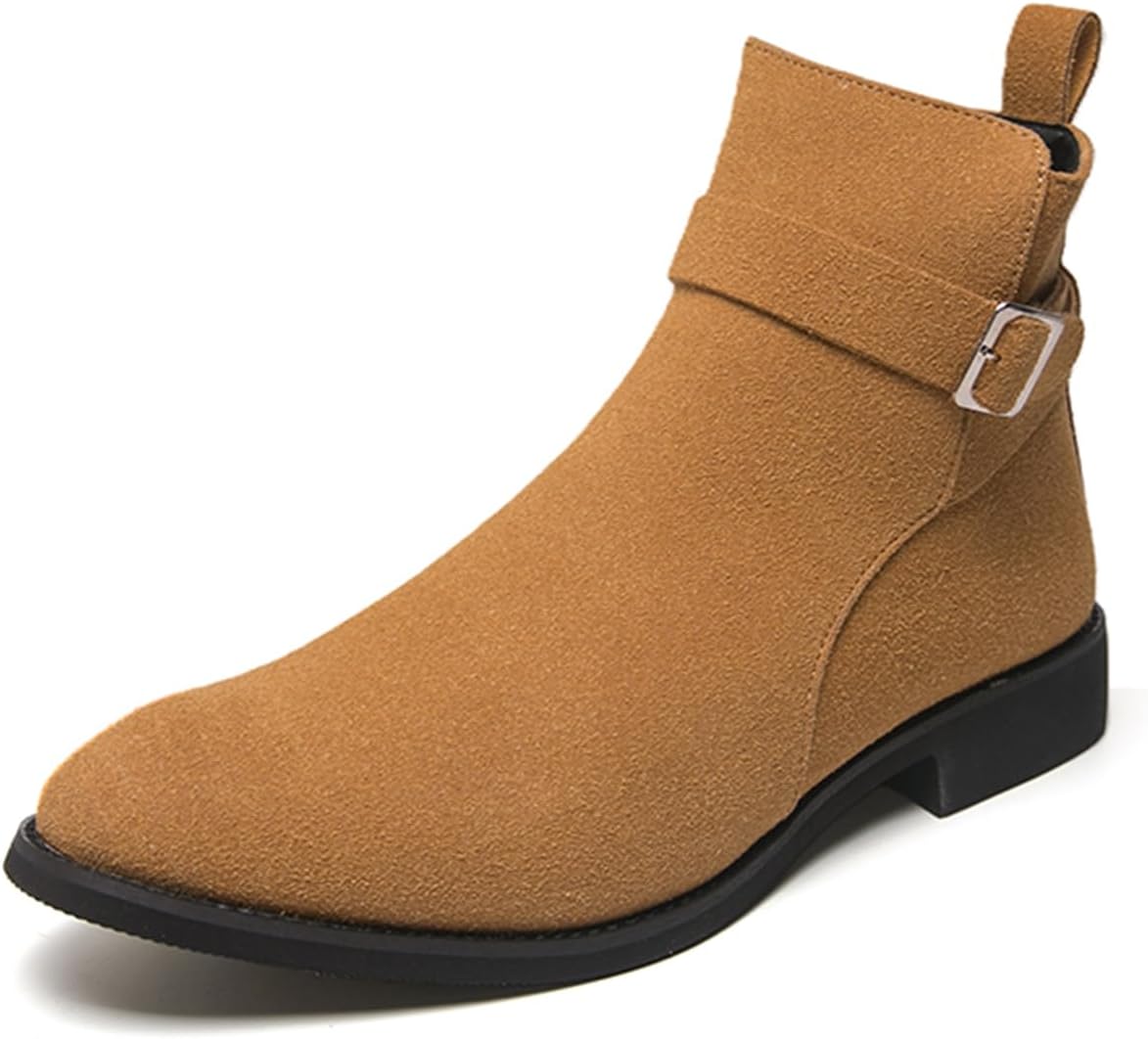 Мужские замшевые сапоги TengfeiFly Chelsea без шнуровки с серебряной пряжкой, боковой молнией, низким каблуком и заостренным носком, для официальных мероприятий, работы в офисе, повседневной носки и активного отдыха
Мужские замшевые сапоги TengfeiFly Chelsea без шнуровки с серебряной пряжкой, боковой молнией, низким каблуком и заостренным носком, для официальных мероприятий, работы в офисе, повседневной носки и активного отдыха