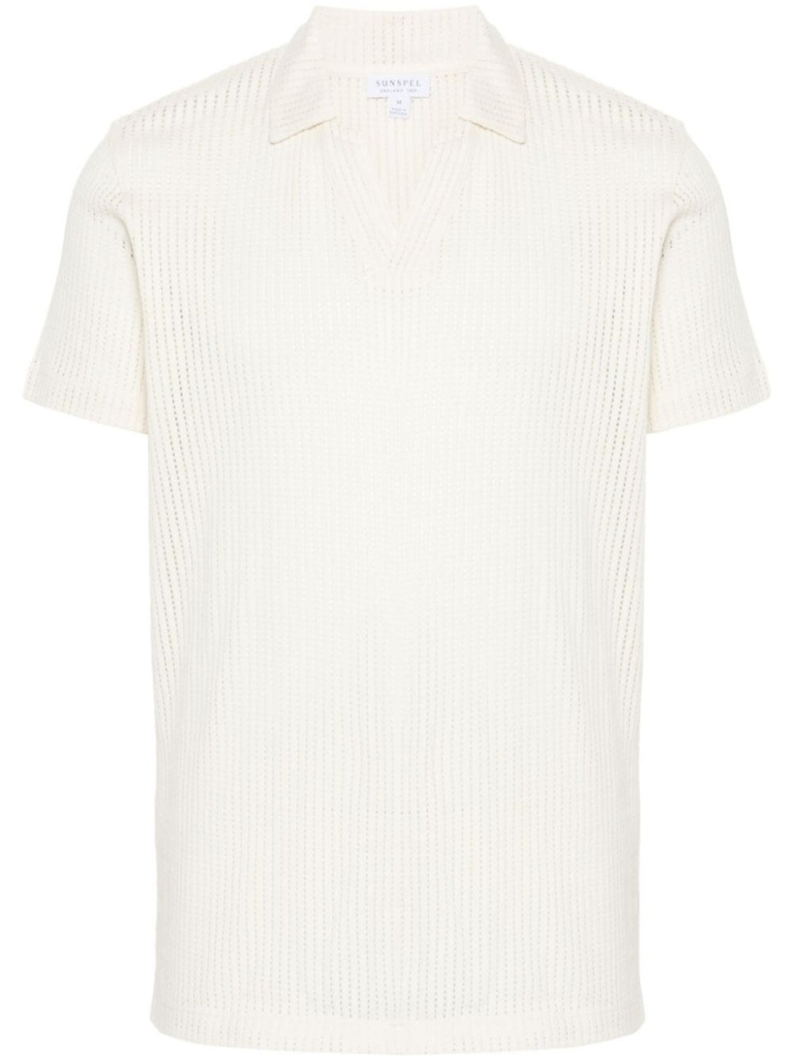 Рубашка-поло с линейным сетчатым узором Sunspel, бежевый
Рубашка-поло с линейным сетчатым узором Sunspel, бежевый