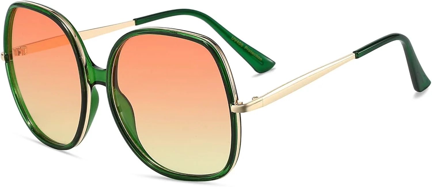 Солнцезащитные очки Freckles Mark 70-х годов, очень большие, квадратной формы, винтажная прямоугольная пластиковая оправа, Clear Green / Gradient Orange Yellow
Солнцезащитные очки Freckles Mark 70-х годов, очень большие, квадратной формы, винтажная прямоугольная пластиковая оправа, Clear Green / Gradient Orange Yellow