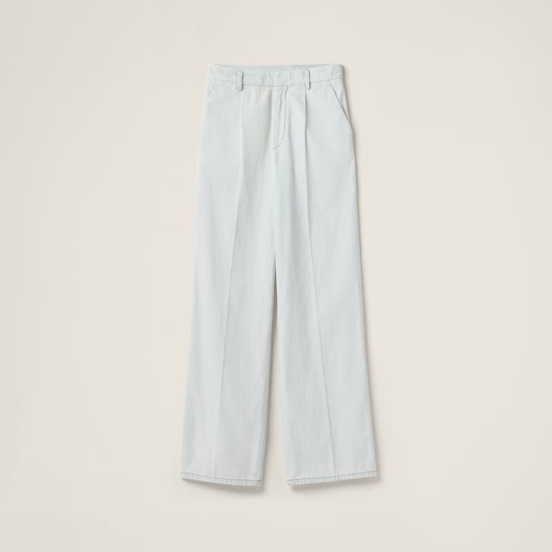 Джинсы из денима шамбре Miu Miu, голубой
Джинсы из денима шамбре Miu Miu, голубой