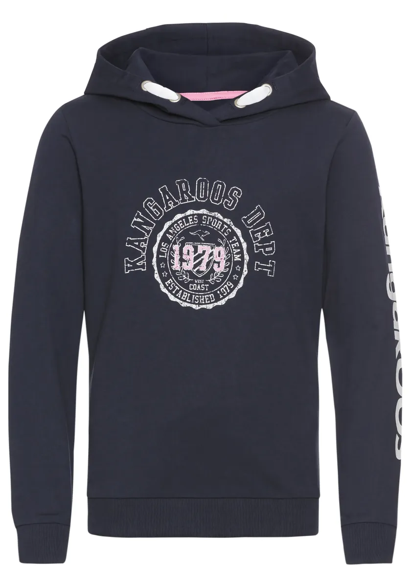 Толстовка KangaROOS с капюшоном "логотип", мягкого качества для девочек, цвет морской волны
Толстовка KangaROOS с капюшоном "логотип", мягкого качества для девочек, цвет морской волны