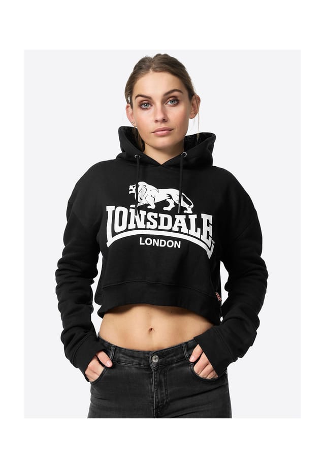 Женская укороченная толстовка с капюшоном Roxeth Lonsdale, черный
Женская укороченная толстовка с капюшоном Roxeth Lonsdale, черный