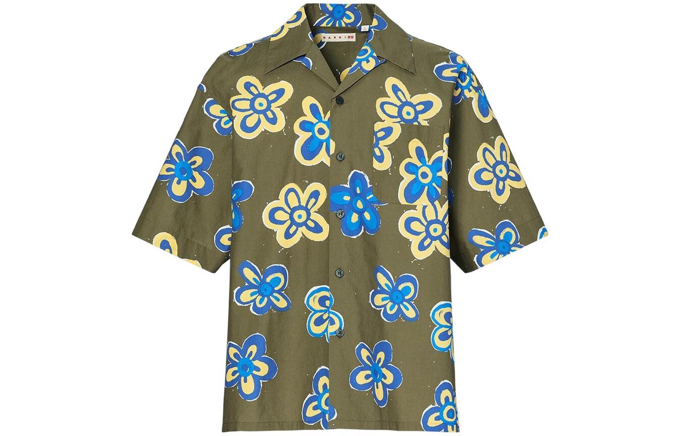 Мужская рубашка Marni Co-Branding Thyme Uniqlo, цвет Thyme 
Мужская рубашка Marni Co-Branding Thyme Uniqlo, цвет Thyme