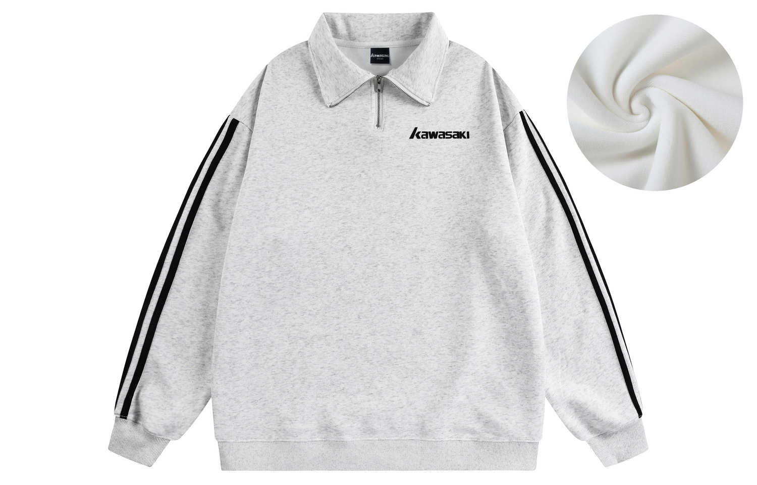 Унисекс поло Kawasaki, бело-серое
Унисекс поло Kawasaki, бело-серое