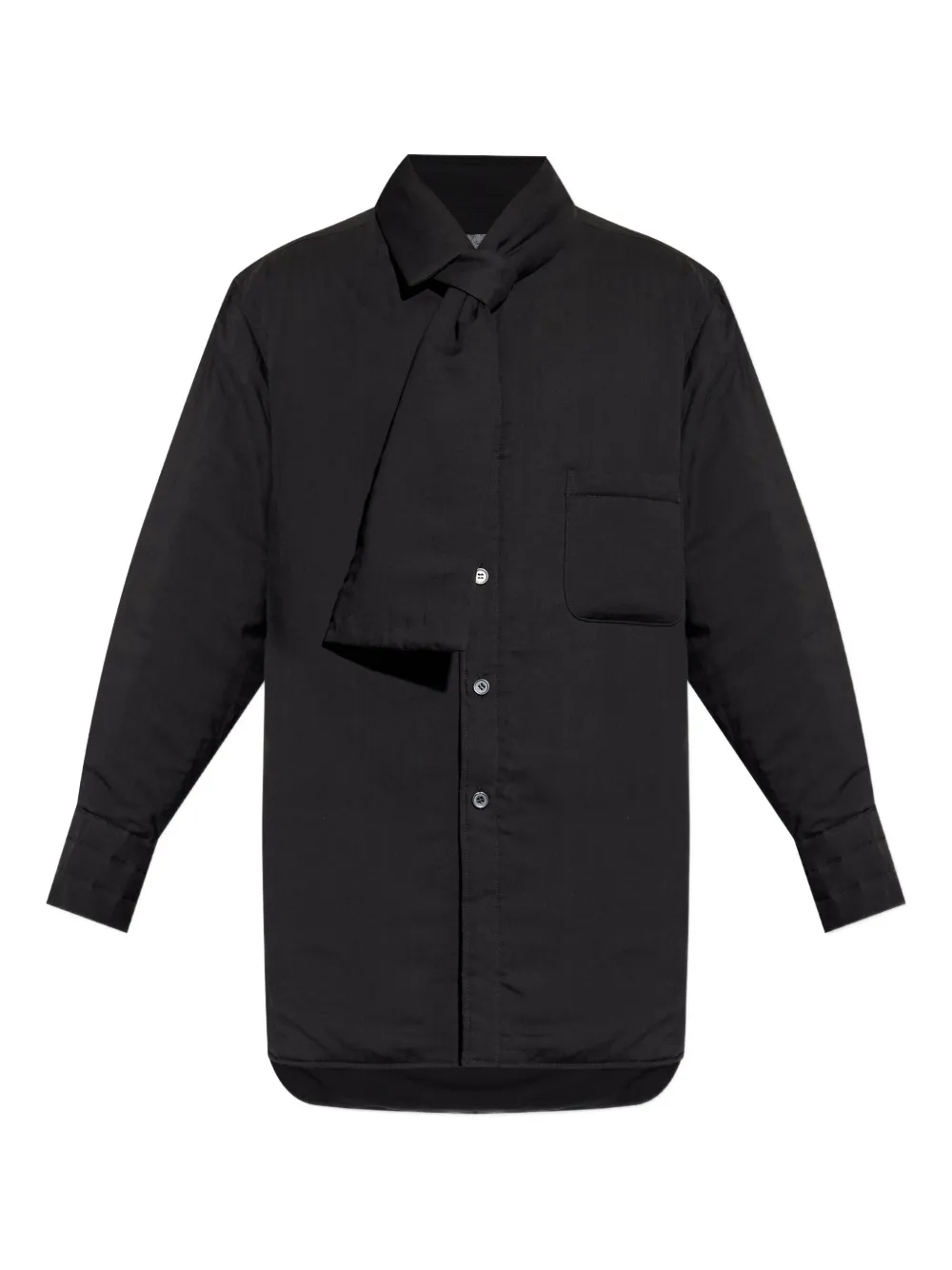 Многослойная рубашка с карманами Yohji Yamamoto, черный 
Многослойная рубашка с карманами Yohji Yamamoto, черный