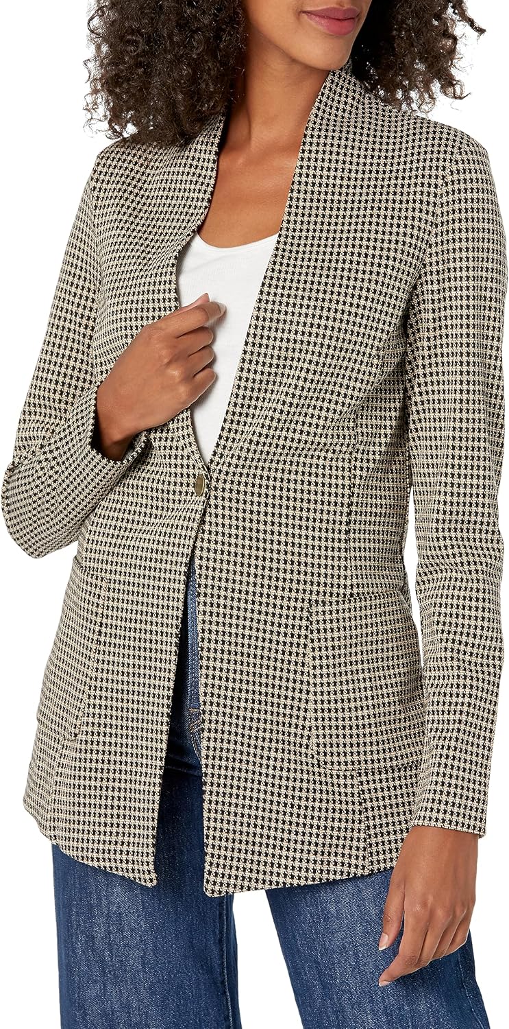 Женский длинный клетчатый приталенный блейзер Tommy Hilfiger на одной пуговице, Black/Tan Multi
Женский длинный клетчатый приталенный блейзер Tommy Hilfiger на одной пуговице, Black/Tan Multi