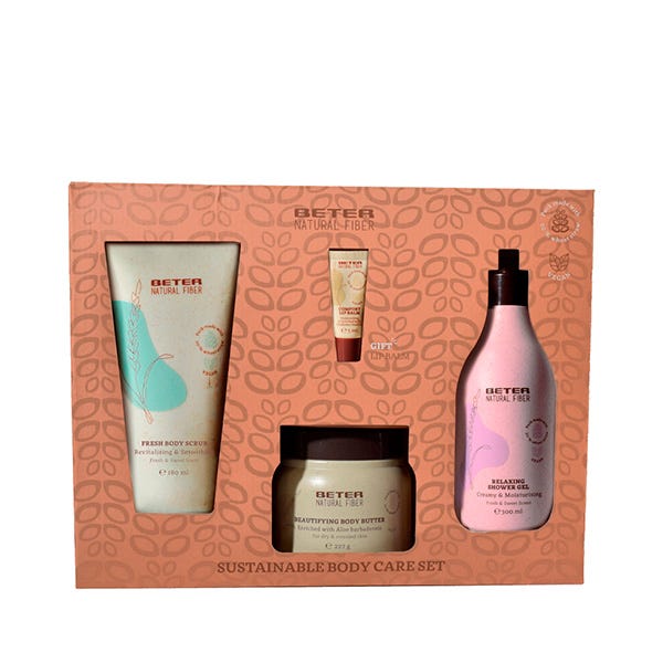 Подарочный набор для ухода за телом из натуральных волокон. Мягкая и увлажненная кожа. BETER
Подарочный набор для ухода за телом из натуральных волокон. Мягкая и увлажненная кожа. BETER