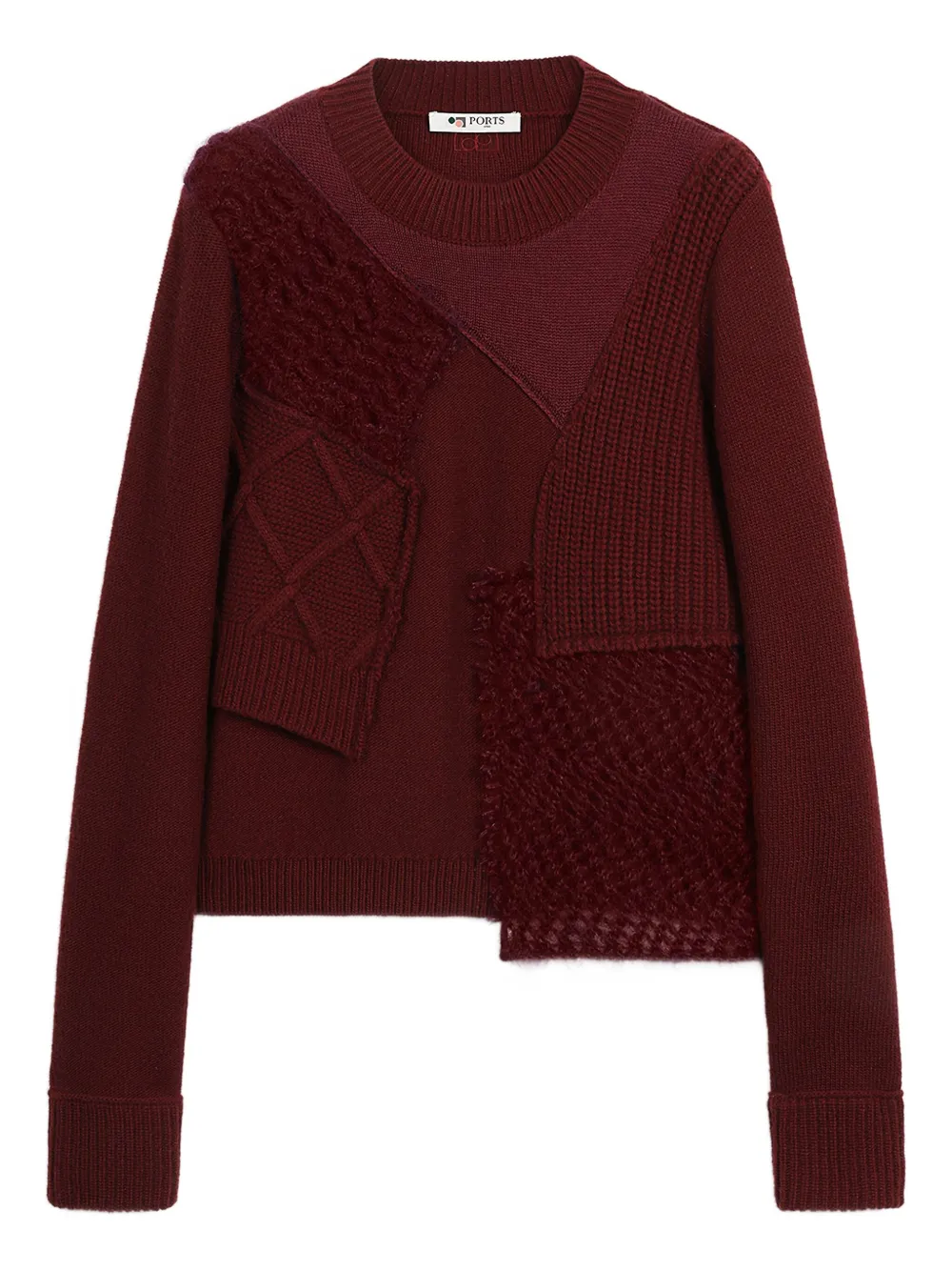 Свитер в технике пэчворк Ports 1961, красный
Свитер в технике пэчворк Ports 1961, красный