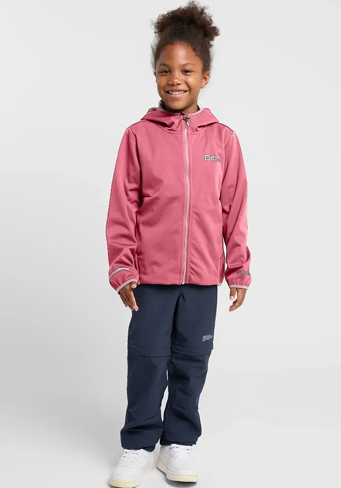 Куртка Jack Wolfskin для активного отдыха "FELDBERG HOODED JKT K", с капюшоном, розовый 
Куртка Jack Wolfskin для активного отдыха "FELDBERG HOODED JKT K", с капюшоном, розовый