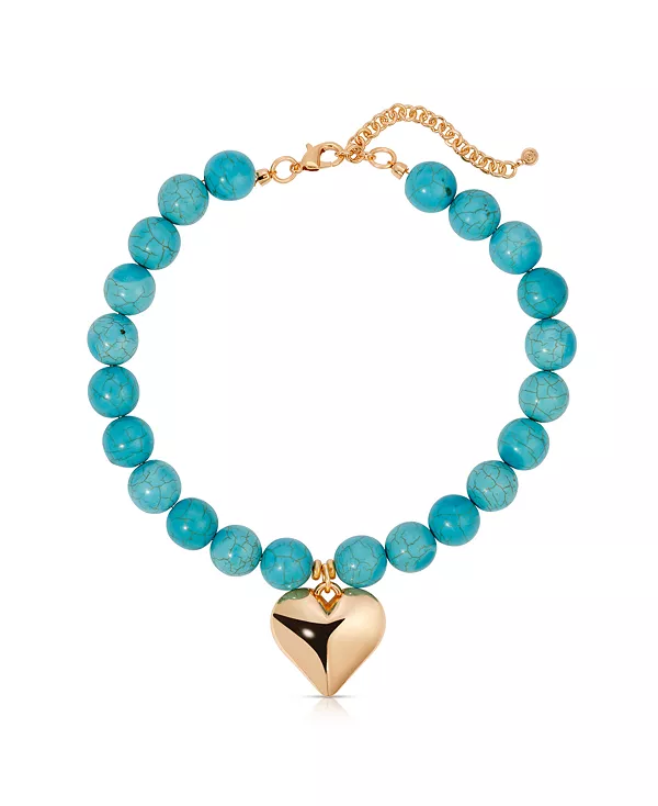 Массивное ожерелье в форме сердца из бирюзового золота с бусинами Ettika, turquoise
Массивное ожерелье в форме сердца из бирюзового золота с бусинами Ettika, turquoise