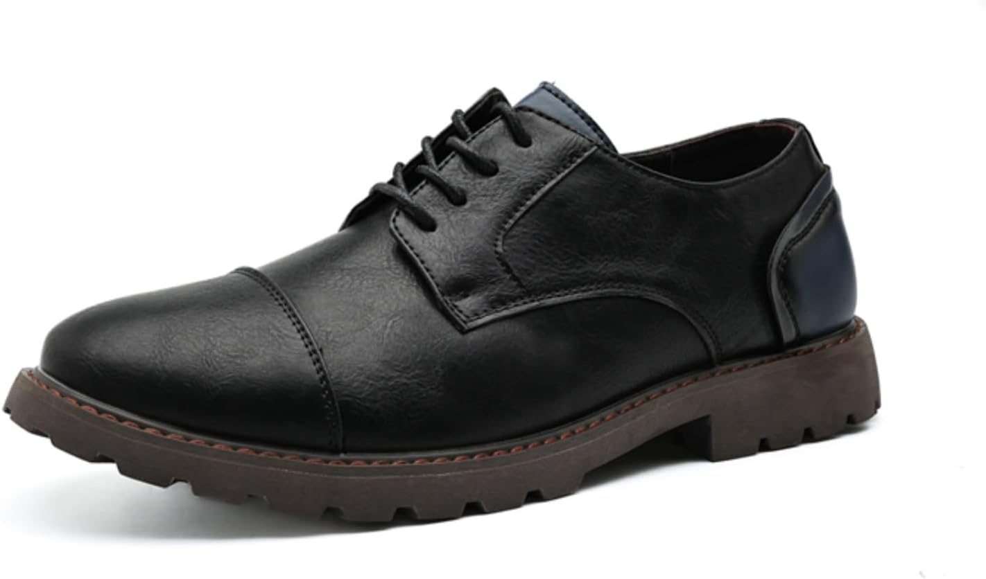 Мужские винтажные кожаные оксфорды на шнуровке, ретро-стиль, с контрастной отделкой, формальная и повседневная обувь для работы и ежедневного использования Khwfjas, черный
Мужские винтажные кожаные оксфорды на шнуровке, ретро-стиль, с контрастной отделкой, формальная и повседневная обувь для работы и ежедневного использования Khwfjas, черный