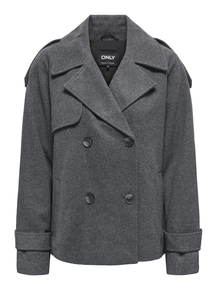 Тренч ONLY, темно-серый меланж 
Тренч ONLY, темно-серый меланж