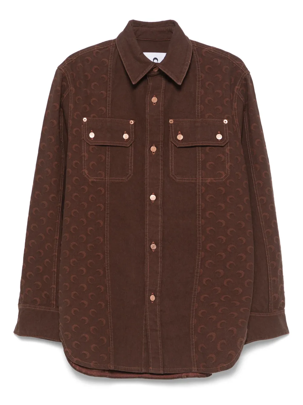Жаккардовая рубашка с узором Moon Marine Serre, коричневый
Жаккардовая рубашка с узором Moon Marine Serre, коричневый