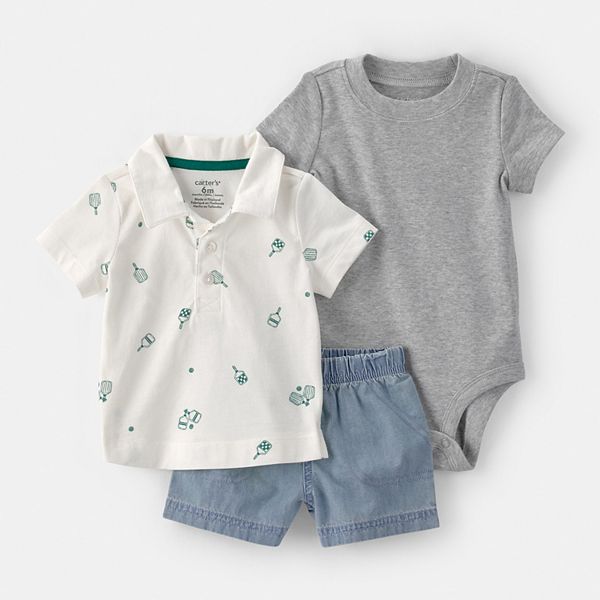 Детский набор Carter's из 3 предметов: топ с коротким рукавом, боди и шорты Carter'S
Детский набор Carter's из 3 предметов: топ с коротким рукавом, боди и шорты Carter'S