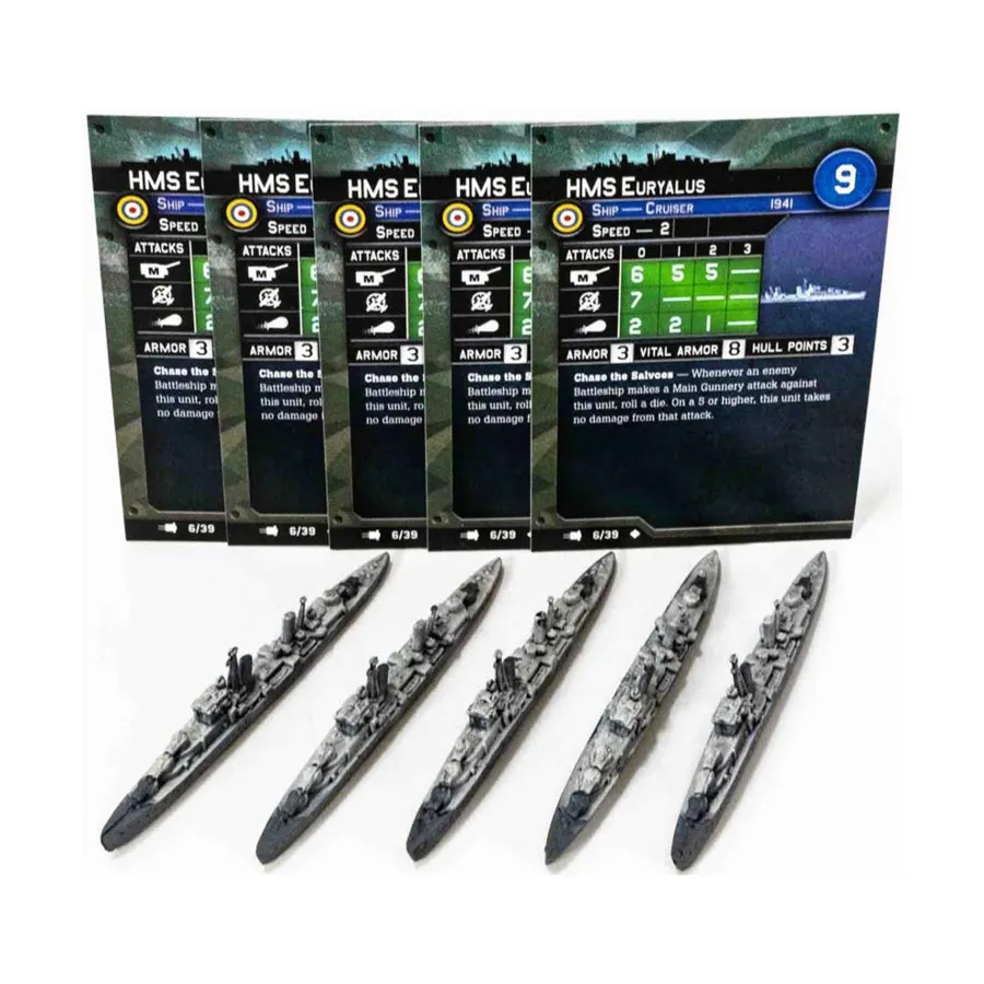 HMS Euryalus (U) x5, Axis & Allies Fleet Command
HMS Euryalus (U) x5, Axis & Allies Fleet Command