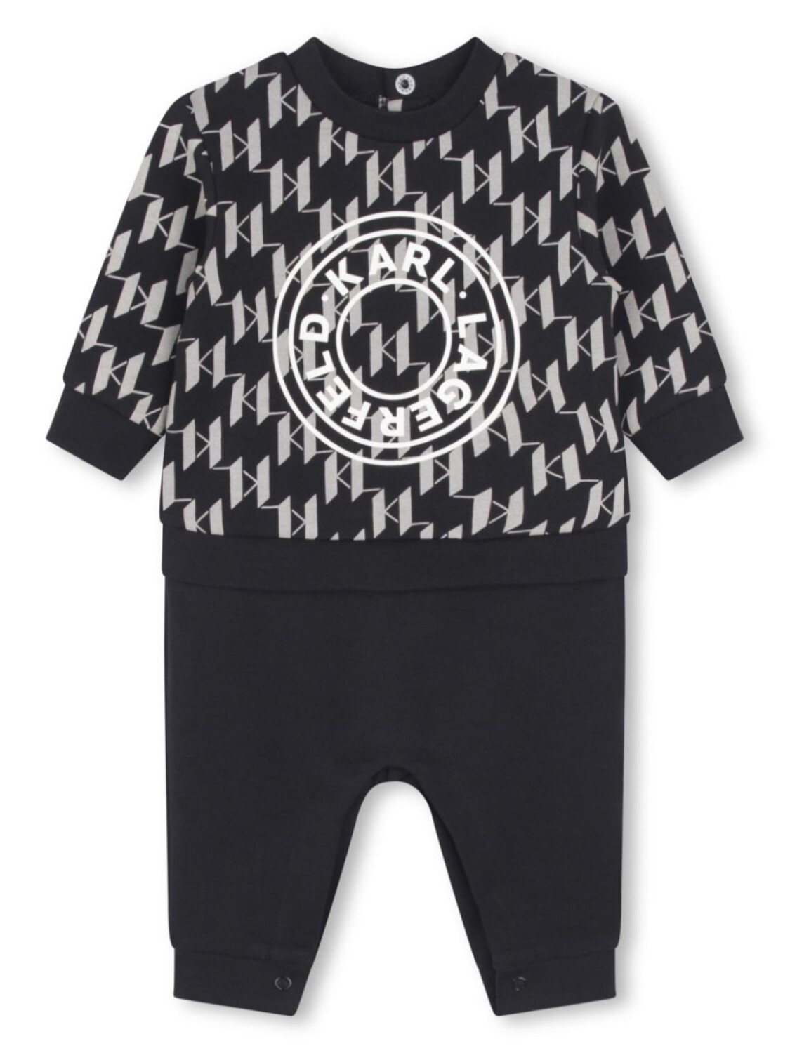 Karl Lagerfeld Kids комбинезон с логотипом, черный 
Karl Lagerfeld Kids комбинезон с логотипом, черный