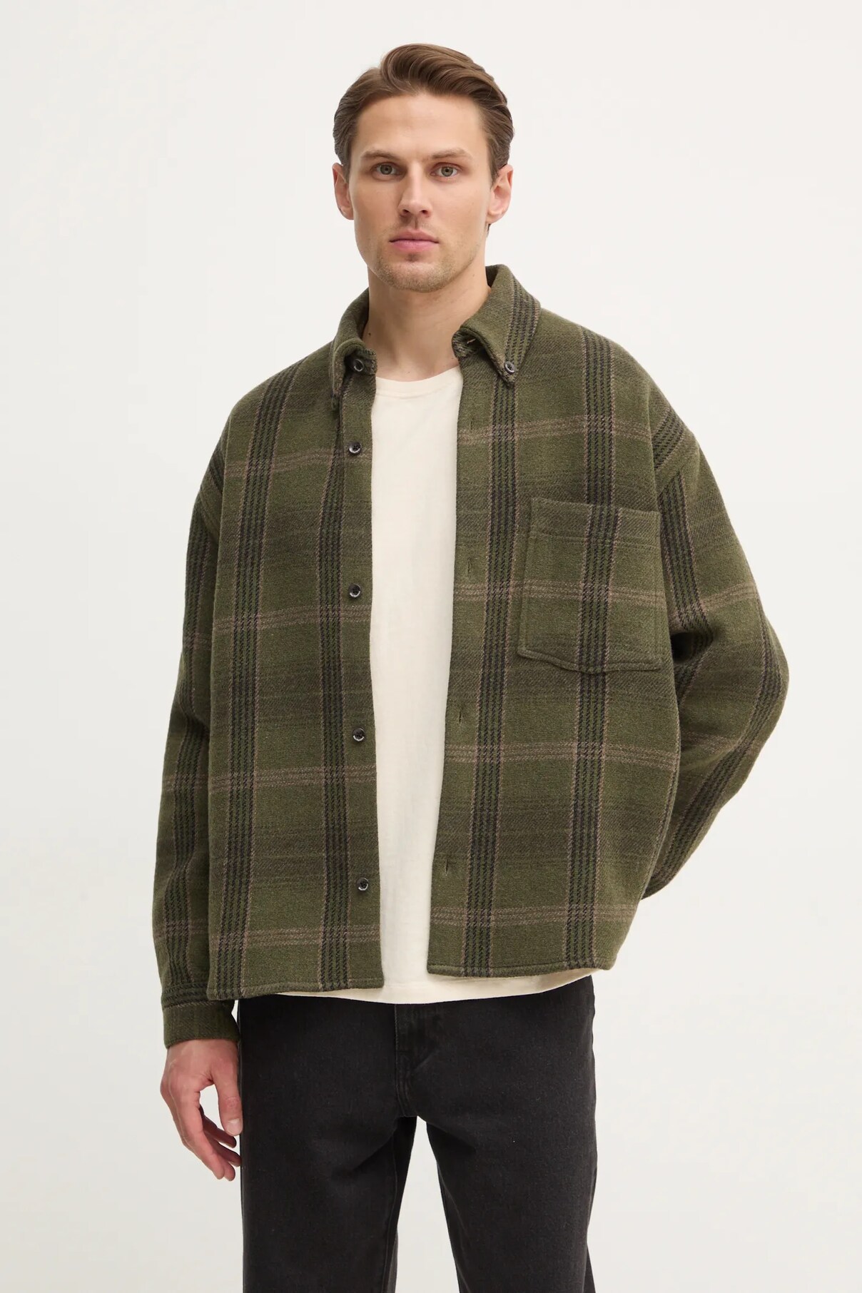 Рубашка из смеси шерсти Won Hundred, зеленый
Рубашка из смеси шерсти Won Hundred, зеленый