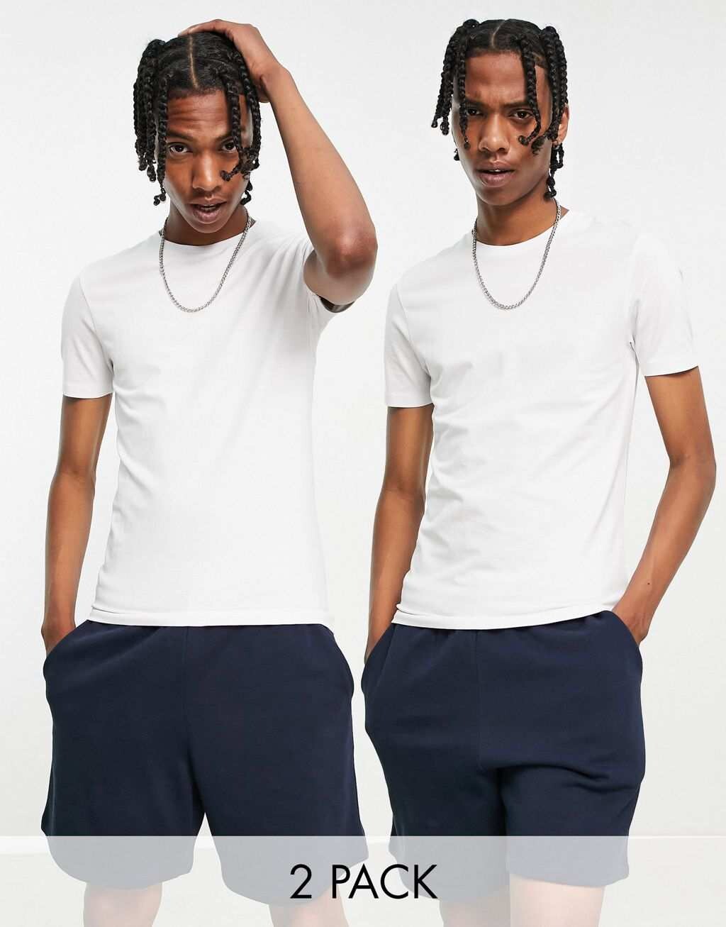 Белая футболка с круглым вырезом и круглым вырезом ASOS DESIGN (2 пары), Белый, Белая футболка с круглым вырезом и круглым вырезом ASOS DESIGN (2 пары)
Белая футболка с круглым вырезом и круглым вырезом ASOS DESIGN (2 пары), Белый, Белая футболка с круглым вырезом и круглым вырезом ASOS DESIGN (2 пары)